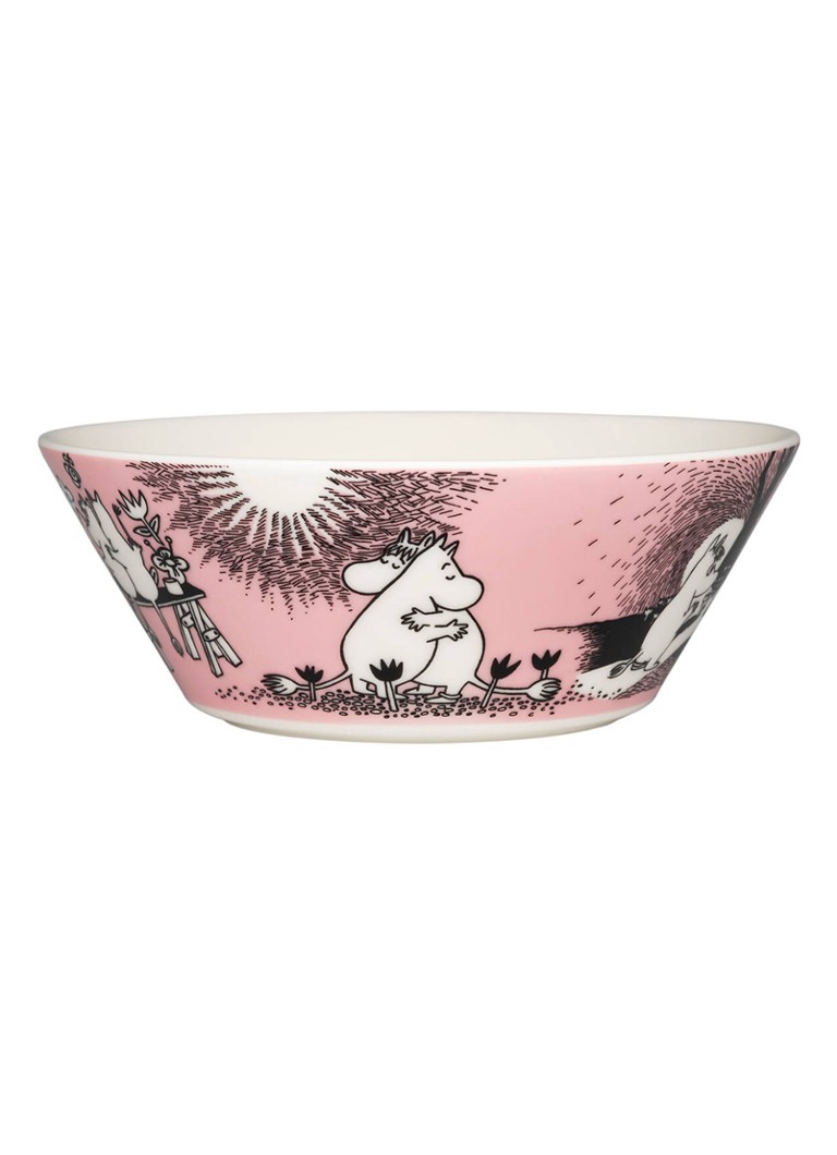 Arabia Moomin Love kom 15 cm Lichtroze