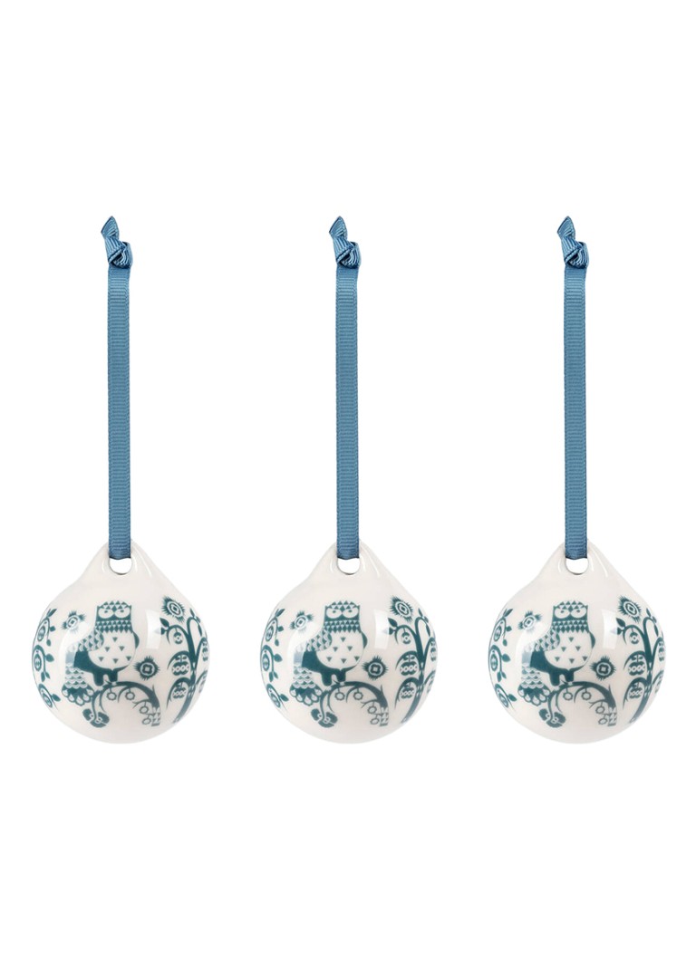 Iittala Taika kerstbal 5 cm set van 3 Staalblauw - Deal