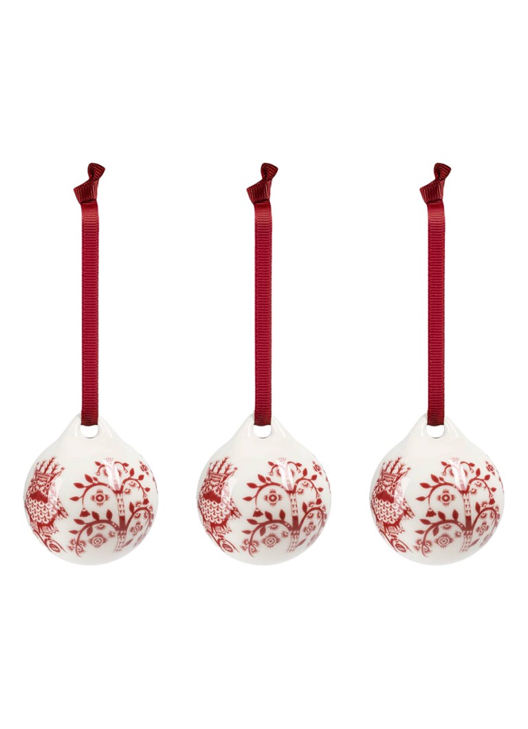 Iittala Taika kerstbal 5 cm set van 3 Rood - Deal