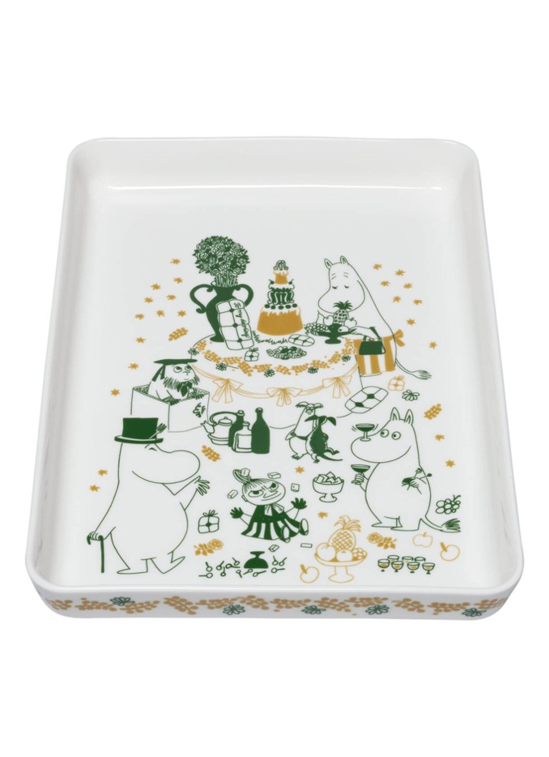 Moomin Arabia Moomin Gift of Love serveerschaal 24 x 32 cm Donkergroen - Deal