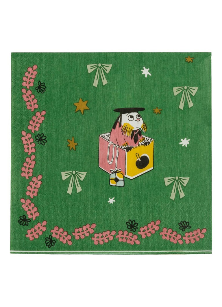 Moomin Arabia Moomin Gift of Love servetten 33 x 33 cm Donkergroen - Deal