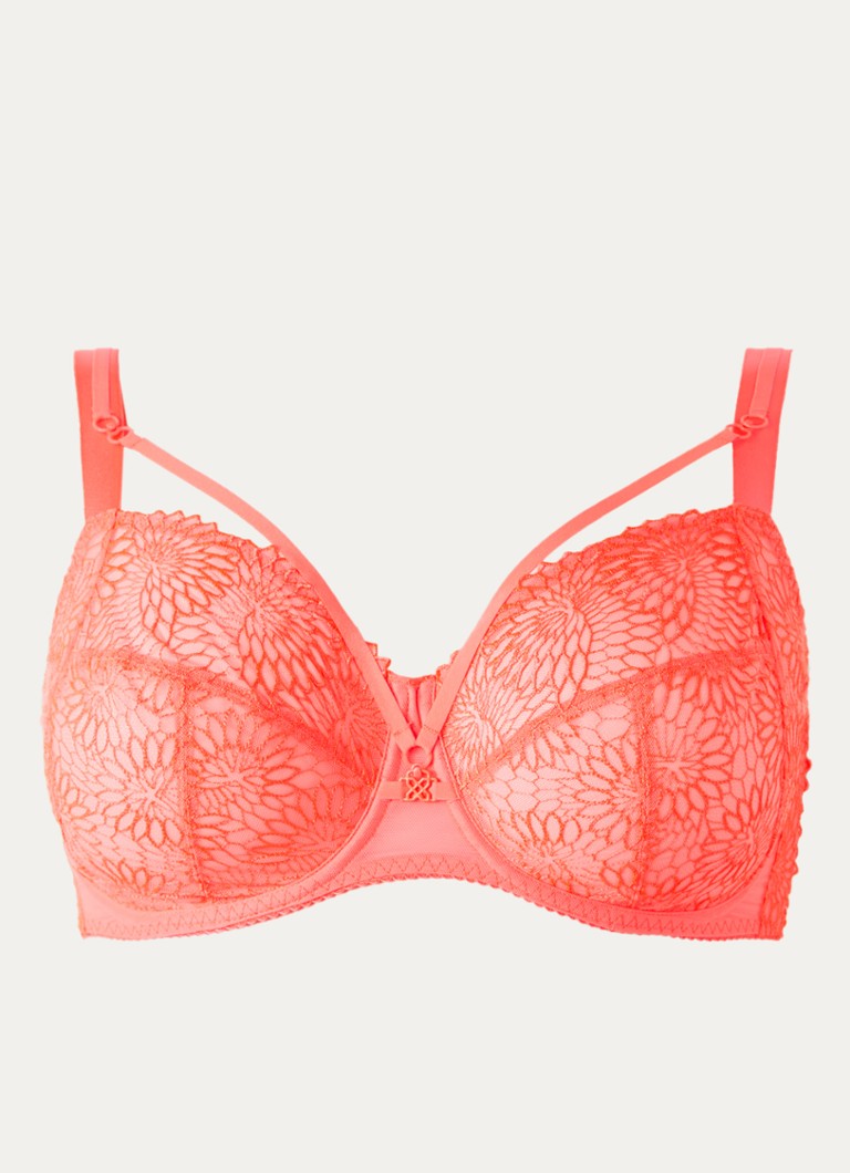 PrimaDonna Dames Sophora beugel bh van mesh met borduring in de kleur Roze