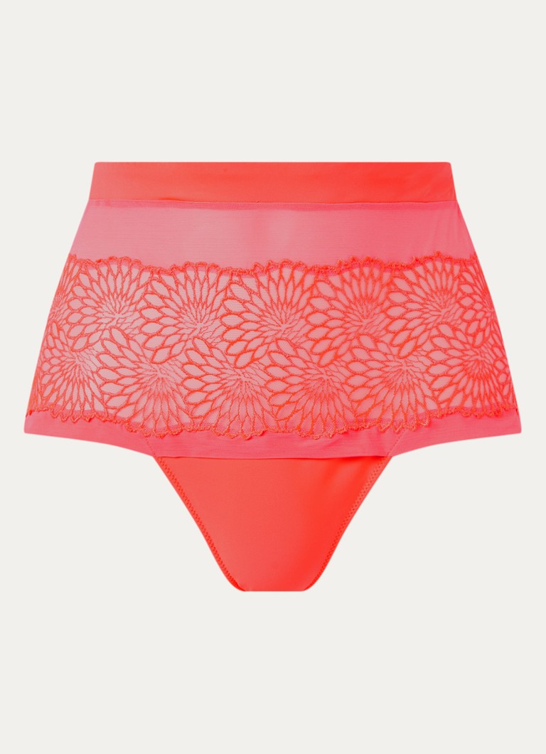 PrimaDonna Dames Sophora shorty met kant in de kleur Koraalroze
