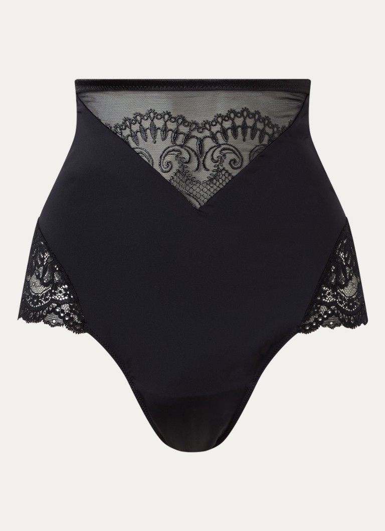 PrimaDonna Dames Shimla high waisted slip met kant in de kleur Zwart