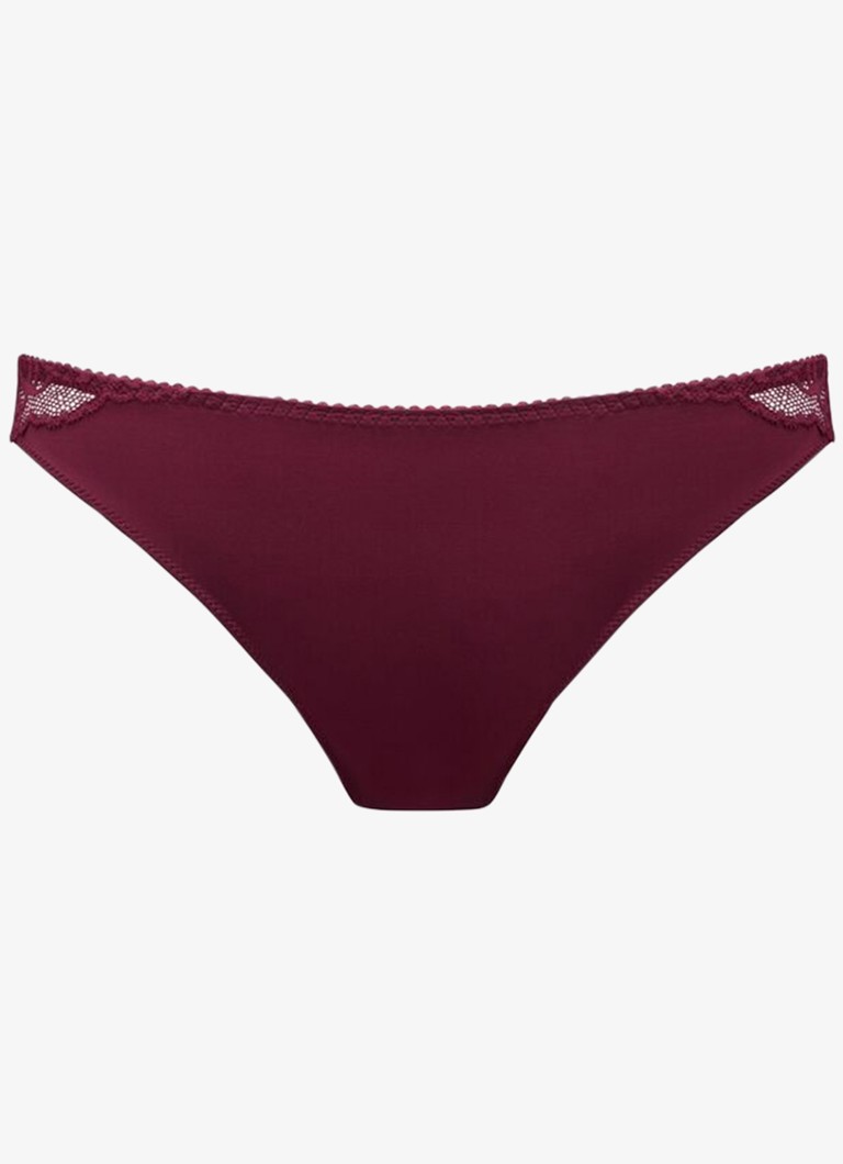 PrimaDonna Dames Salerno string met kant in de kleur Bordeauxrood