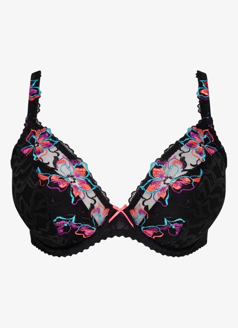 PrimaDonna Dames Miyara voorgevormde beugel bh met bloemborduring in de kleur Zwart