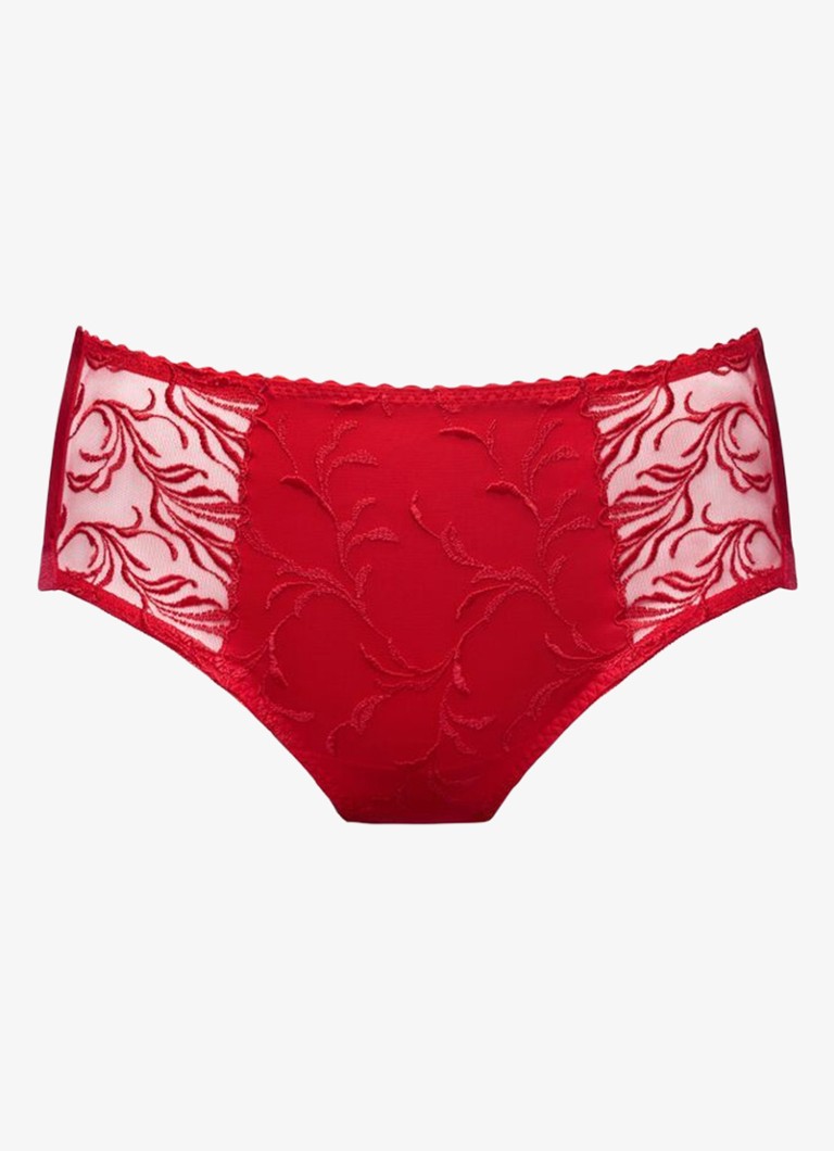PrimaDonna Dames Solisse shorty met borduring in de kleur Rood