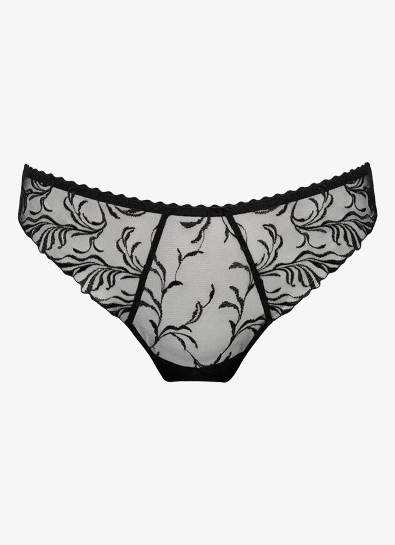PrimaDonna Dames Solisse string met borduring in de kleur Zwart