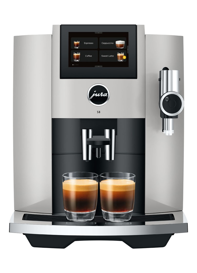 JURA S8 Platina EB volautomatische koffiemachine Zilver - Deal