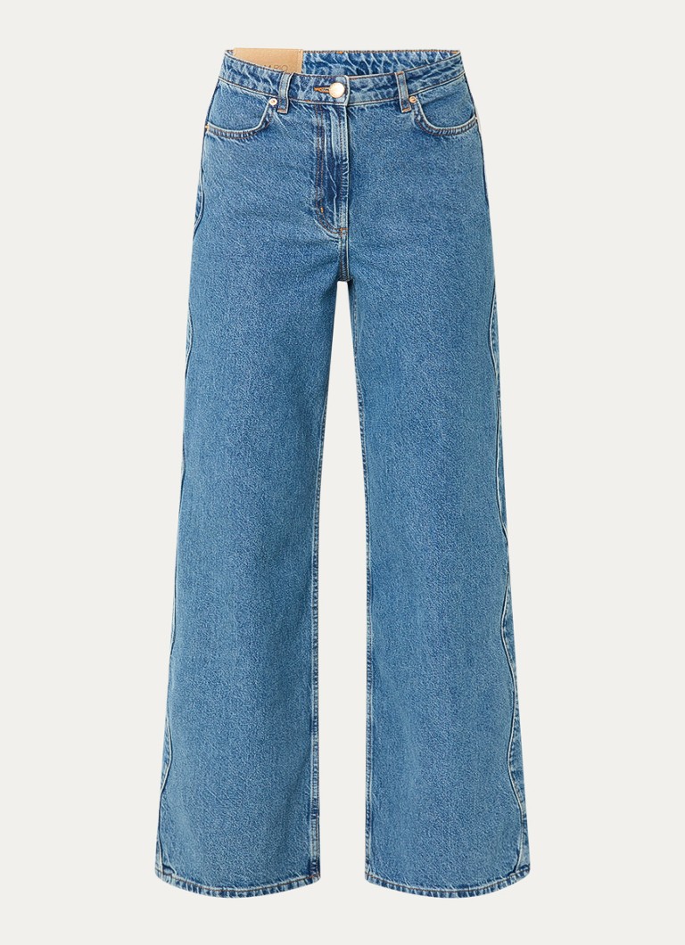 Farm Rio Dames High waist wide leg jeans met steekzakken in de kleur Indigo