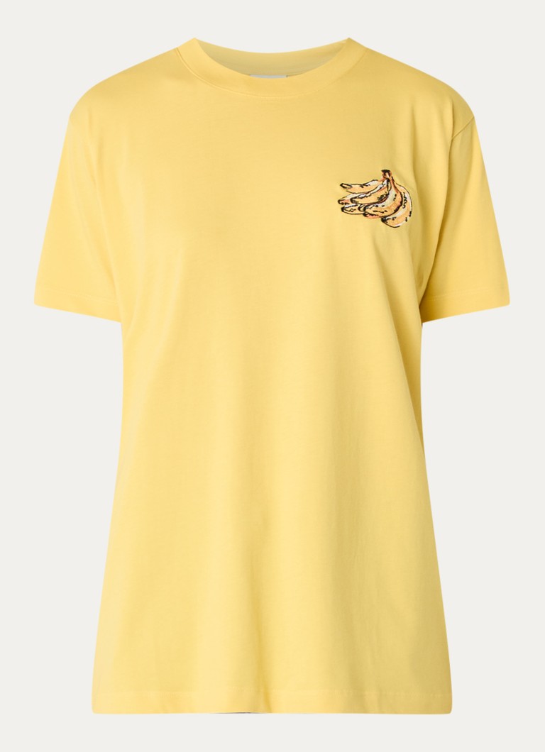 Farm Rio Dames T-shirt met front- en backprint in de kleur Geel