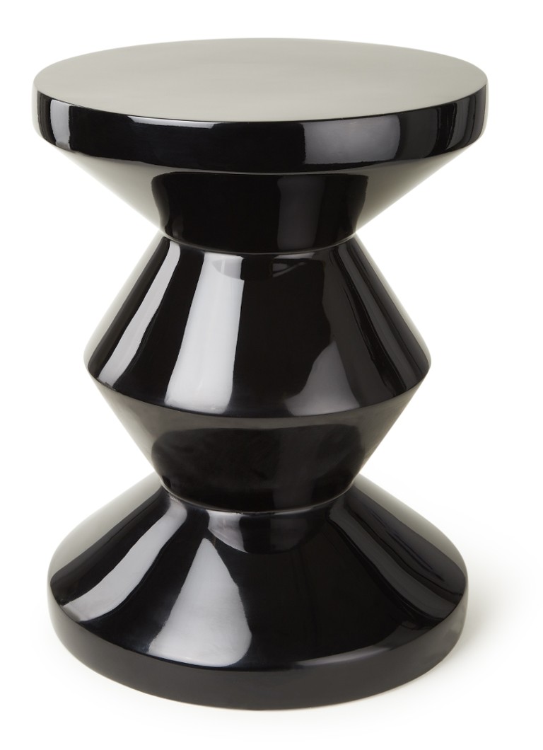 POLSPOTTEN Zig Zag kruk 35,5 cm Zwart - Deal
