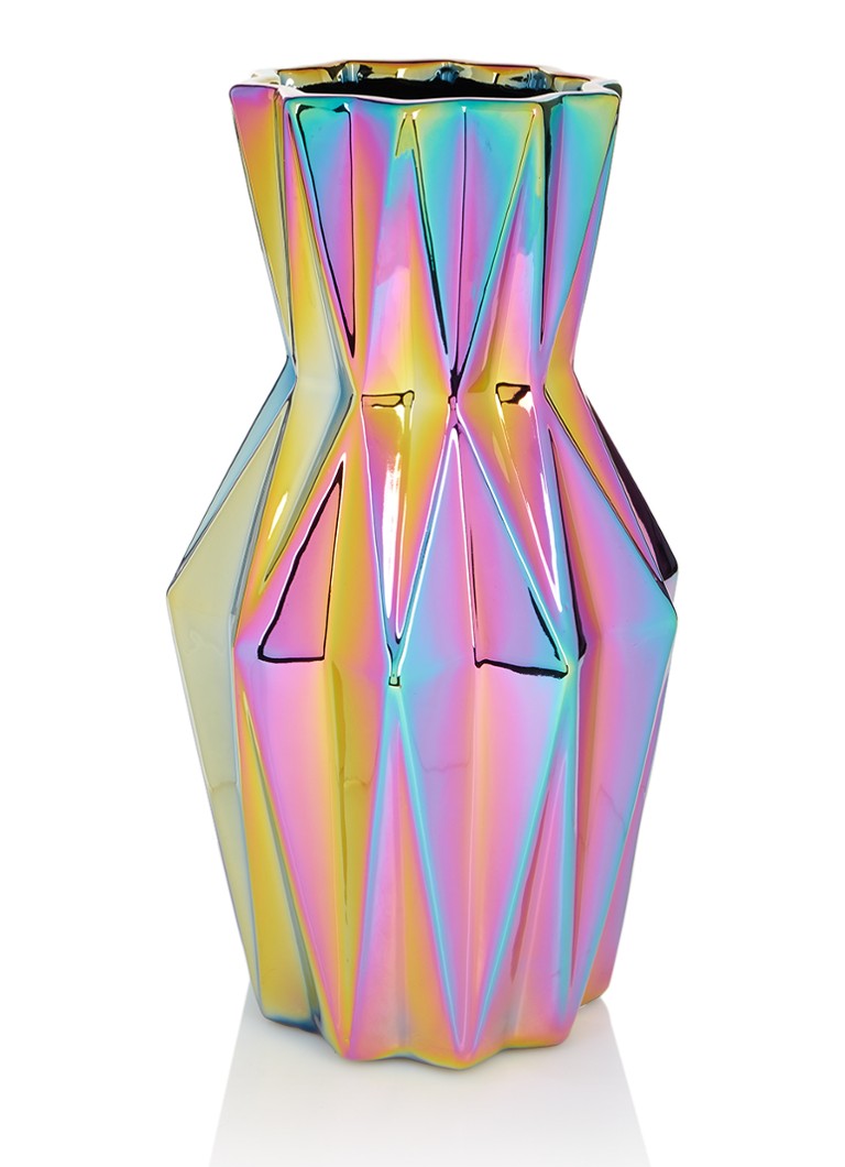 POLSPOTTEN Oily Folds vaas 32 cm Multicolor - Deal