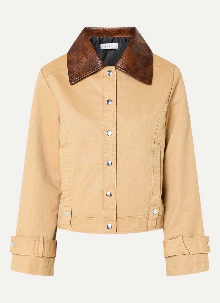 Laagam Dames Braidy jack met steekzakken in de kleur Beige, maat: S