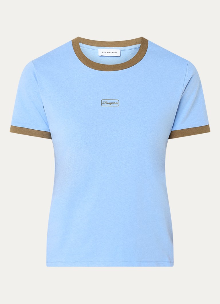 Laagam Dames Hera T-shirt met logo in de kleur Blauw, maat: L