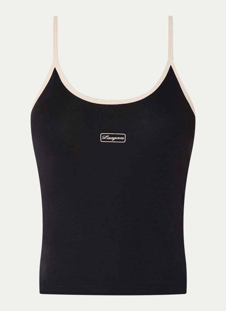 Laagam Dames Memfis tanktop met logo in de kleur Zwart, maat: M