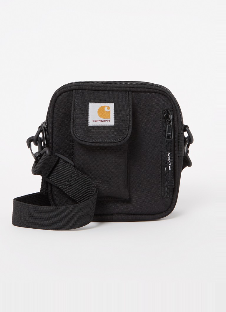 Carhartt WIP Heren Essentials Small crossbodytas met logo in de kleur Zwart, maat: One Size