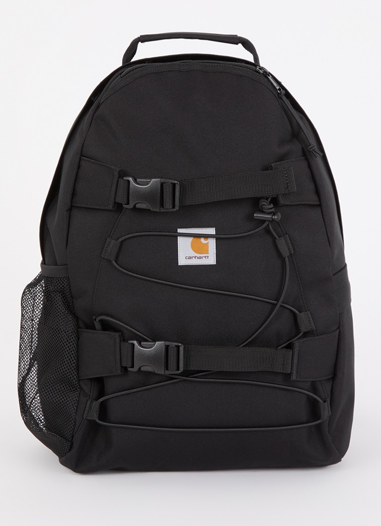 Carhartt WIP Heren Kickflip rugzak met logo in de kleur Zwart, maat: One Size