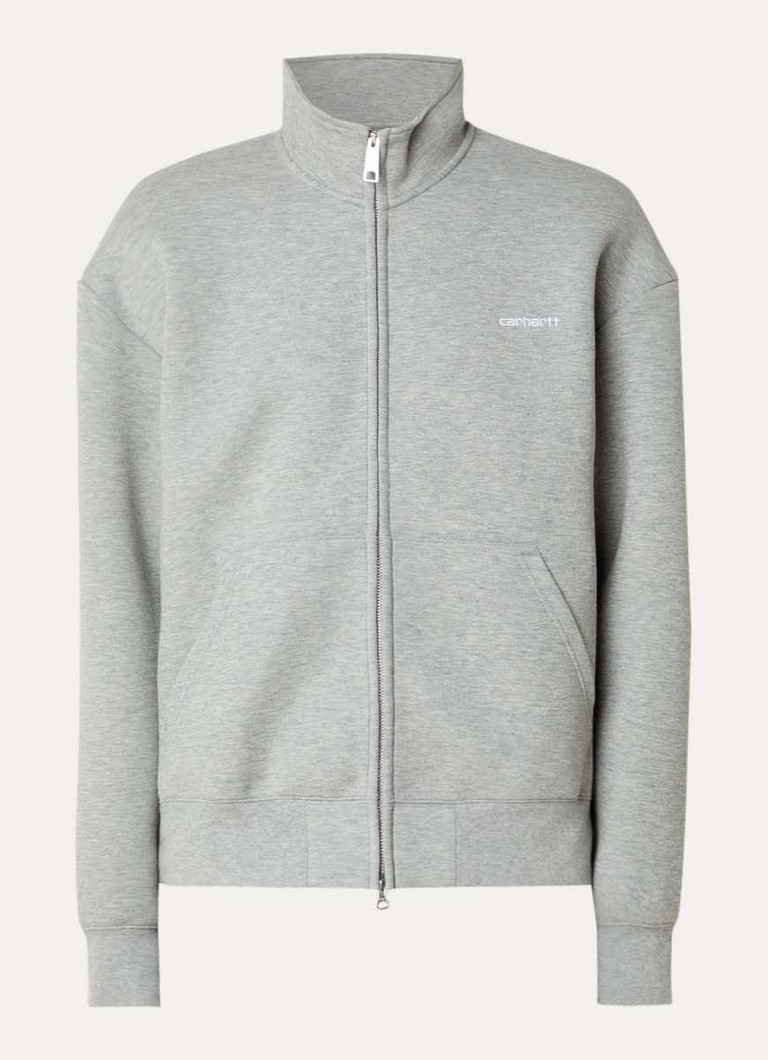 Carhartt WIP Heren Alda sweatvest met logo in de kleur Grijsmele, maat: L