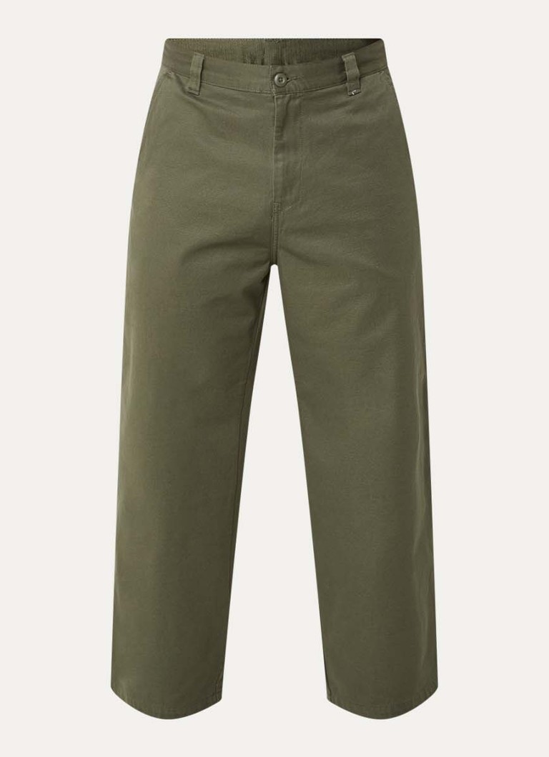 Carhartt WIP Heren Brady straight fit chino met steekzakken in de kleur Legergroen, maat: 31
