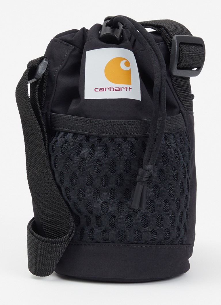 Carhartt WIP Heren Egerton schoudertas met verstelbare schouderriem en logo in de kleur Zwart, maat: OS