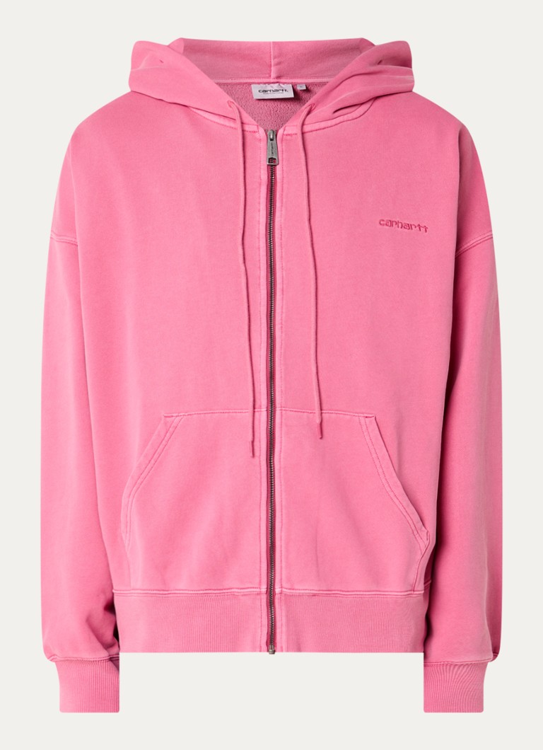 Carhartt WIP Heren Benton sweatvest met logo in de kleur Roze, maat: M