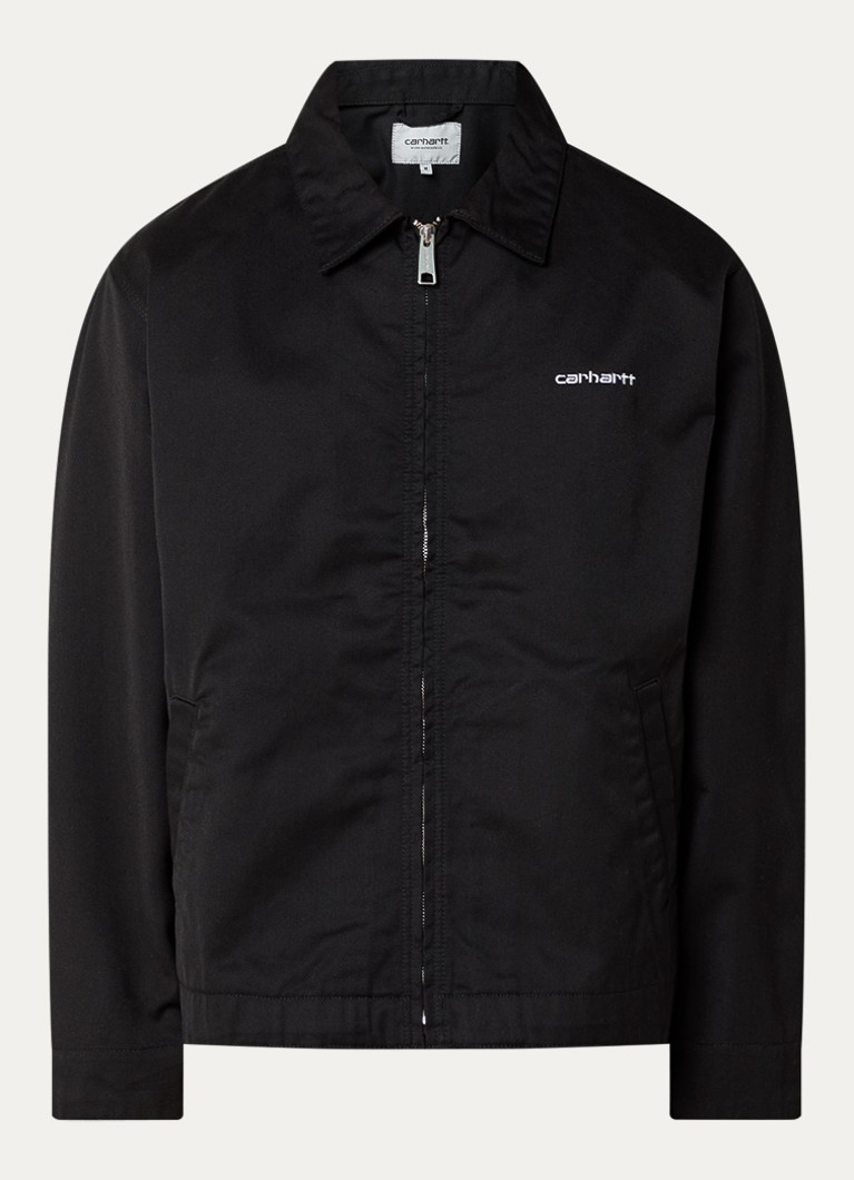 Carhartt WIP Heren Module jack met steekzakken en logoborduring in de kleur Zwart, maat: S