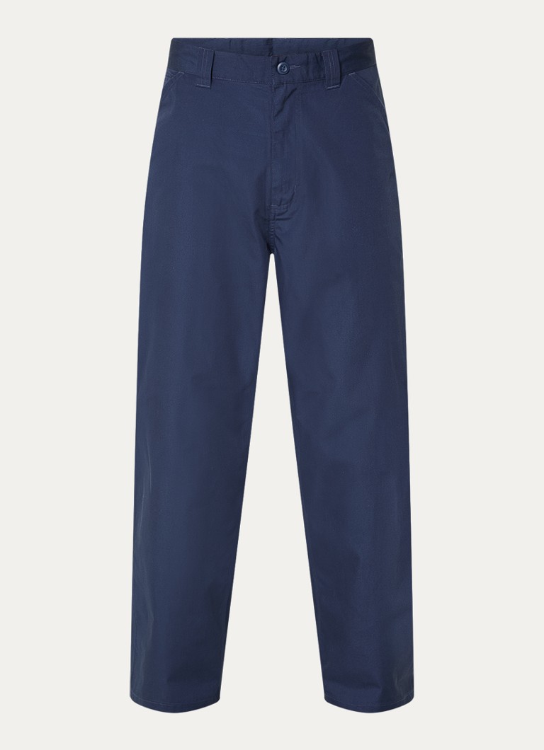 Carhartt WIP Heren Postal straight fit broek met steekzakken in de kleur Blauw, maat: XL