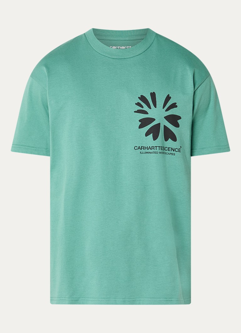 Carhartt WIP Heren Compy T-shirt met front- en backprint in de kleur Mint, maat: S