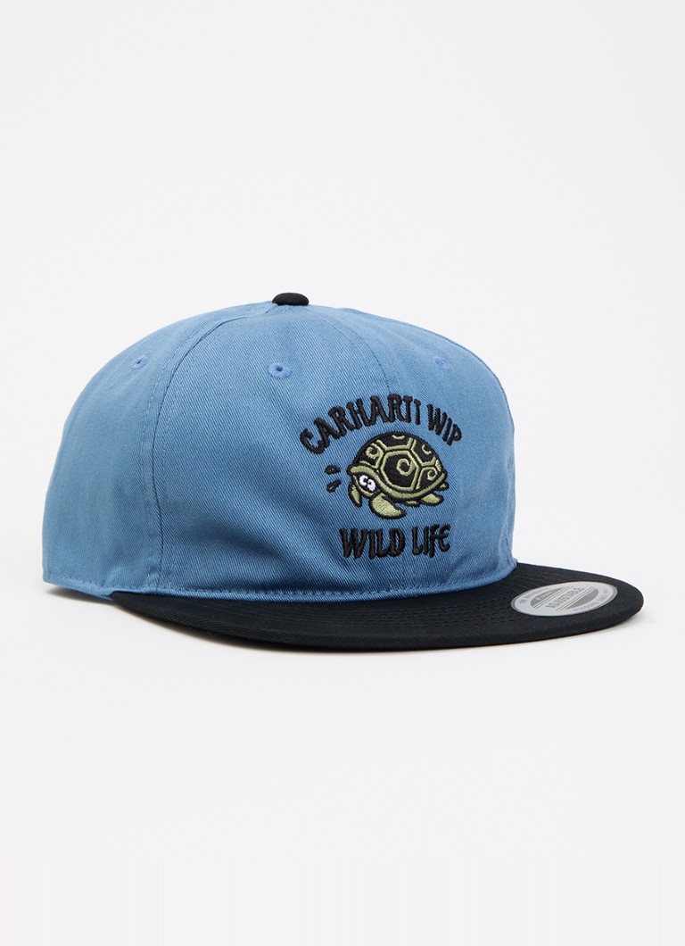Carhartt WIP Heren Wild life pet met logoborduring in de kleur Blauw, maat: OS