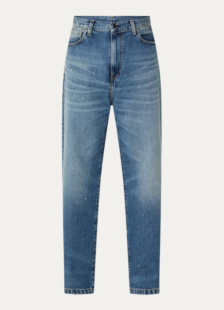 Carhartt WIP Heren Landon Pant wide leg jeans met medium wassing in de kleur Indigo, maat: 31