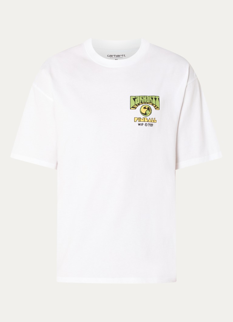 Carhartt WIP Heren Pinball T-shirt met logoborduring in de kleur Wit, maat: XL