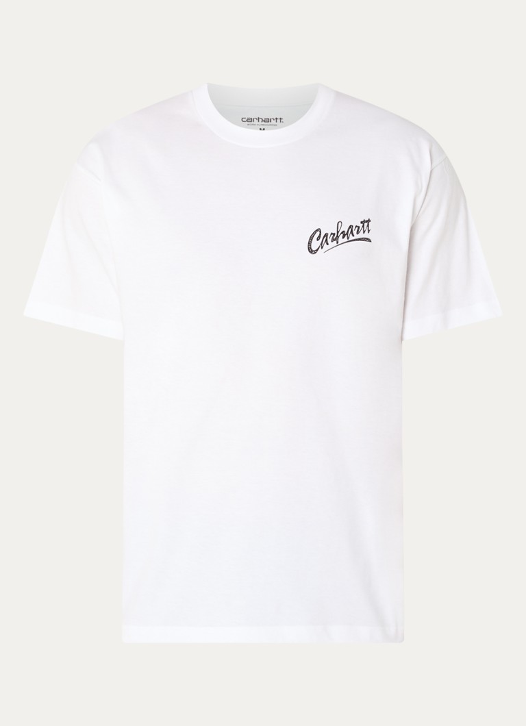Carhartt WIP Heren Pup T-shirt met logo- en backprint in de kleur Wit, maat: S