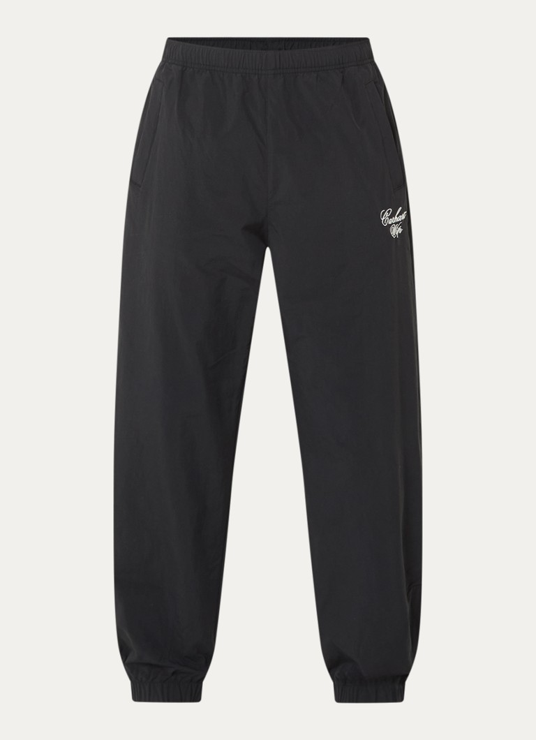 Carhartt WIP Heren Tapered fit trackpants met logo en steekzakken in de kleur Zwart, maat: S