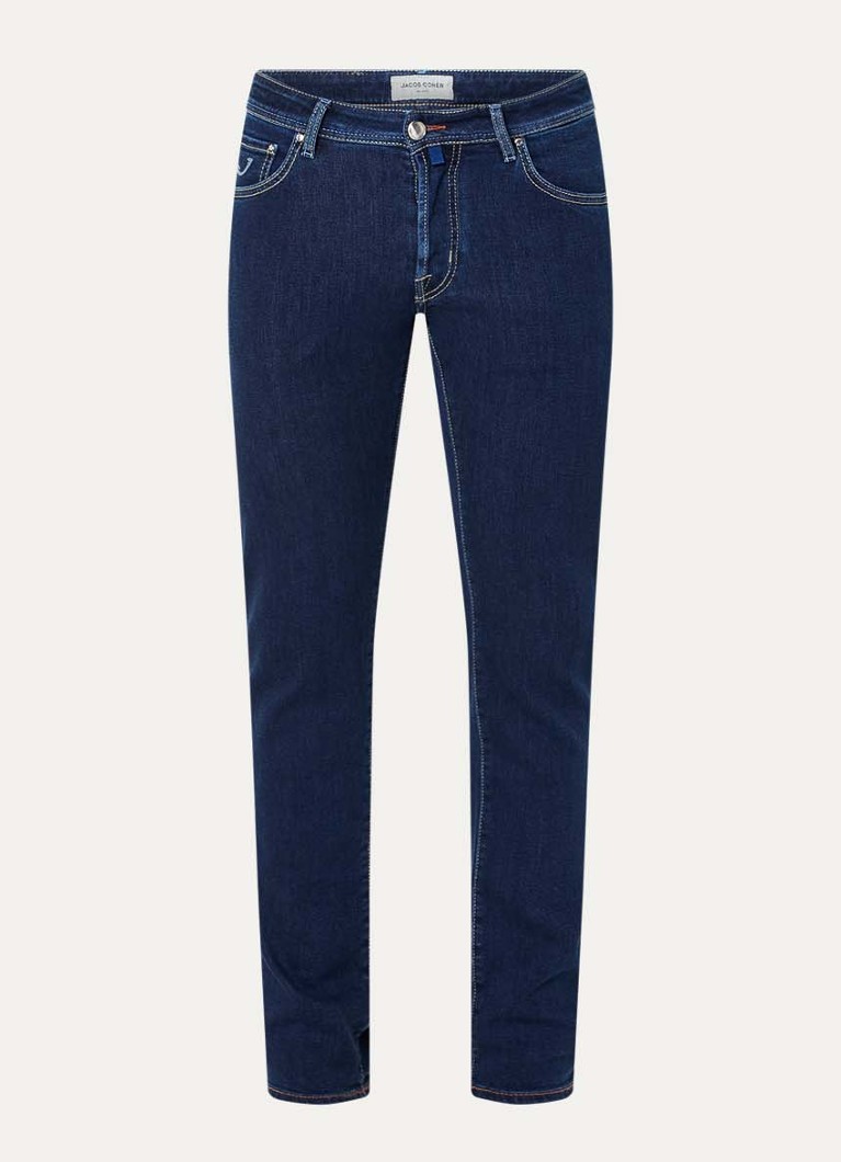 Jacob Cohën Heren Nick slim fit jeans met donkere wassing in de kleur Indigo, maat: 36