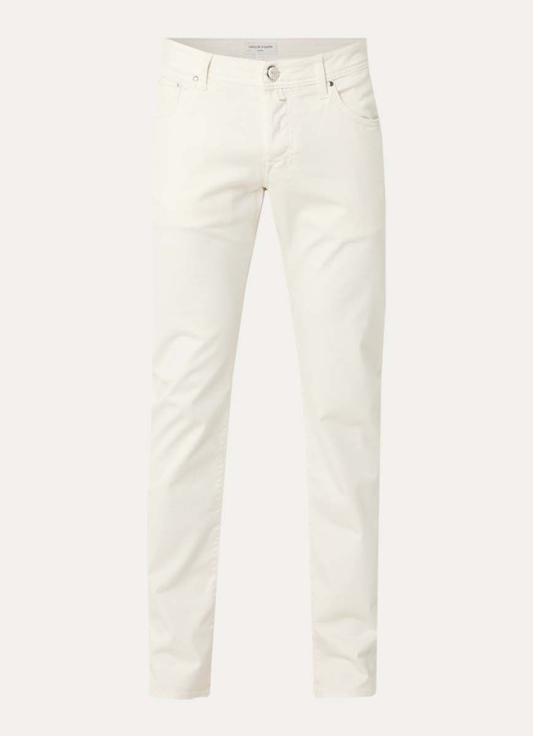 Jacob Cohën Heren Nick slim fit jeans met gekleurde wassing in de kleur Gebroken wit, maat: 31