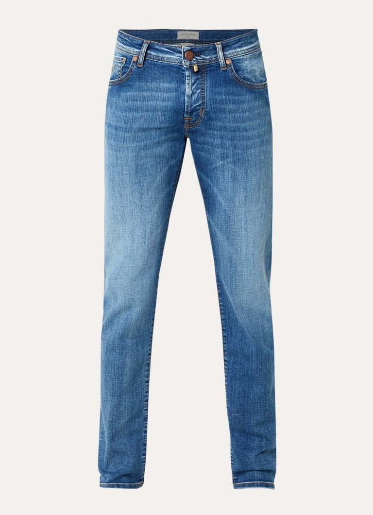 Jacob Cohën Heren Nick slim fit jeans met medium wassing in de kleur Indigo, maat: 34