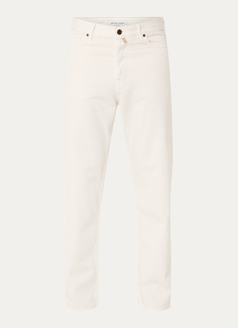 Jacob Cohën Heren Straight leg jeans met gekleurde wassing in de kleur Gebroken wit, maat: 31
