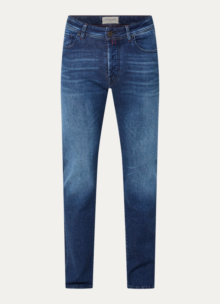 Jacob Cohën Heren Bard slim fit jeans met donkere wassing in de kleur Indigo, maat: 31