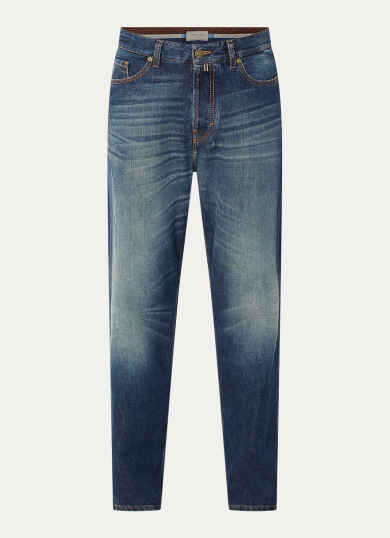 Jacob Cohën Heren Straight leg jeans met medium wassing in de kleur Indigo, maat: 34