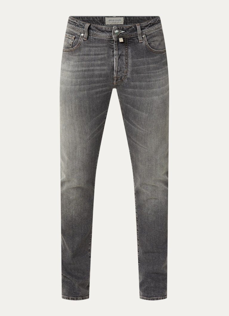 Jacob Cohën Heren Slim fit jeans met gekleurde wassing in de kleur Grijs, maat: 31