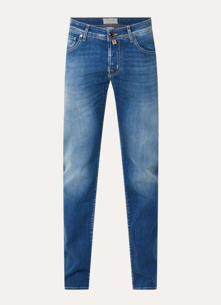 Jacob Cohën Heren Nick slim fit jeans met medium wassing in de kleur Indigo, maat: 36
