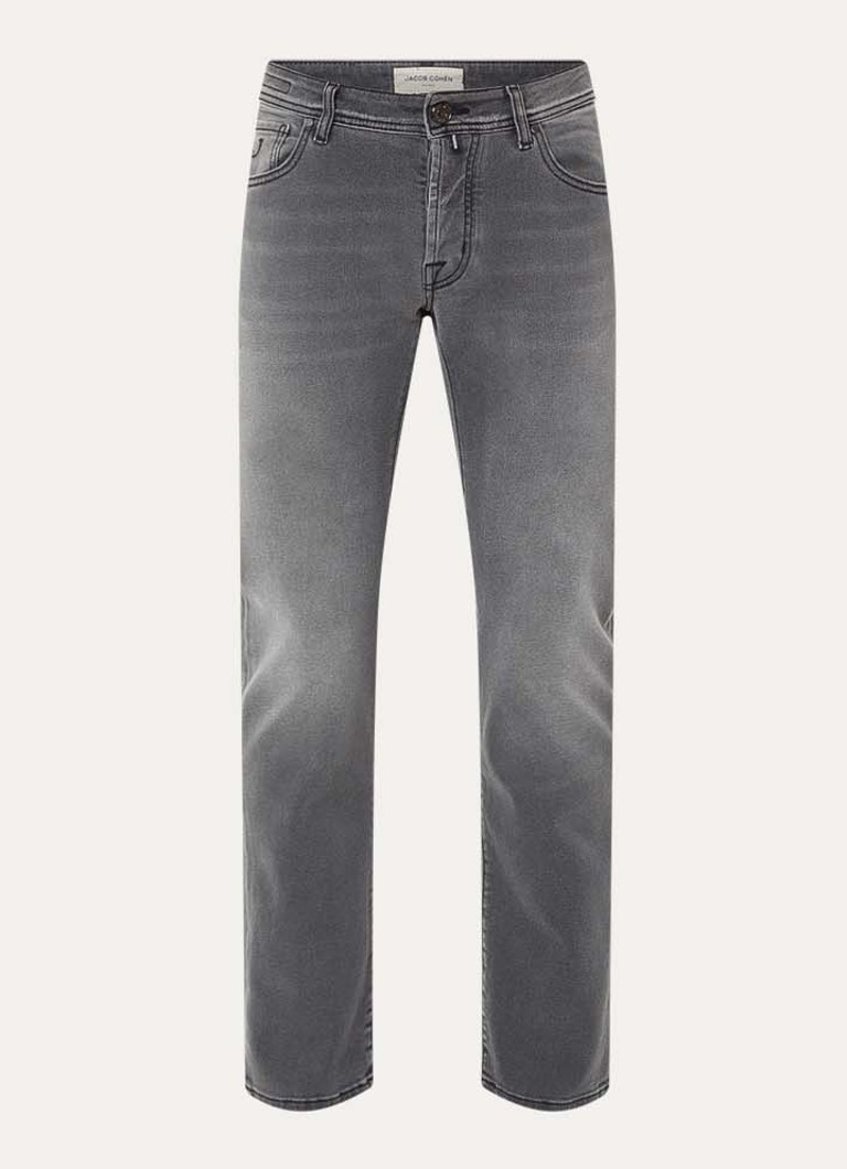 Jacob Cohën Heren Nick slim fit jeans met gekleurde wassing in de kleur Donkergrijs, maat: 34