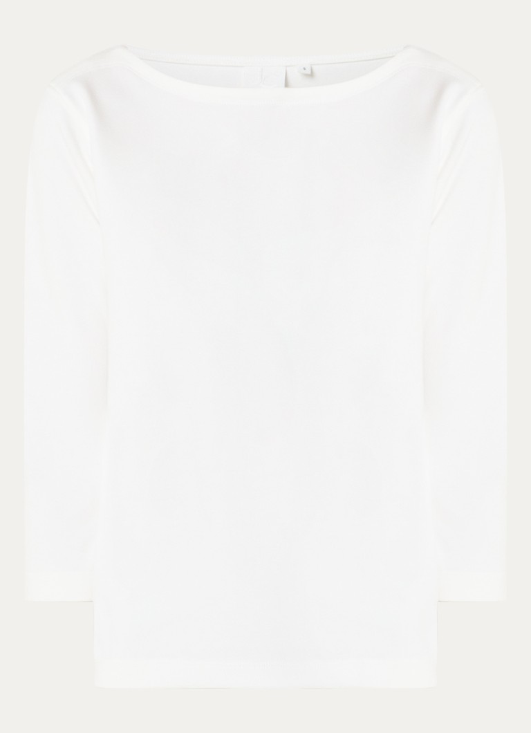Josephine & Co Dames Jort longsleeve met boothals in de kleur Wit