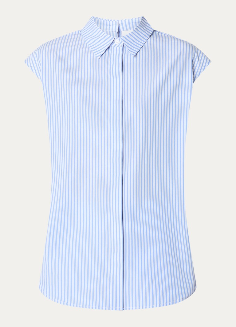 Josephine & Co Dames Brynn blouse met streepprint in de kleur Lichtblauw