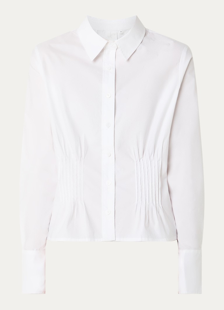 Josephine & Co Dames Brice blouse met plooidetail in de kleur Wit