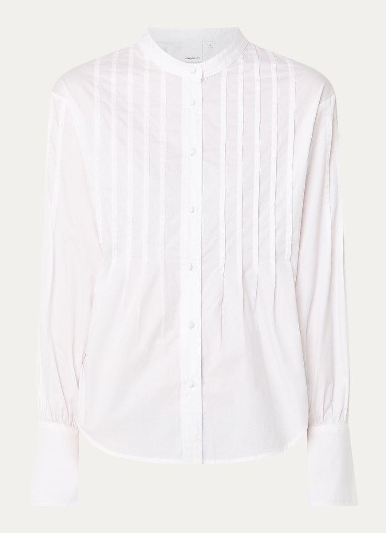 Josephine & Co Dames Bellamy blouse met structuur in de kleur Wit