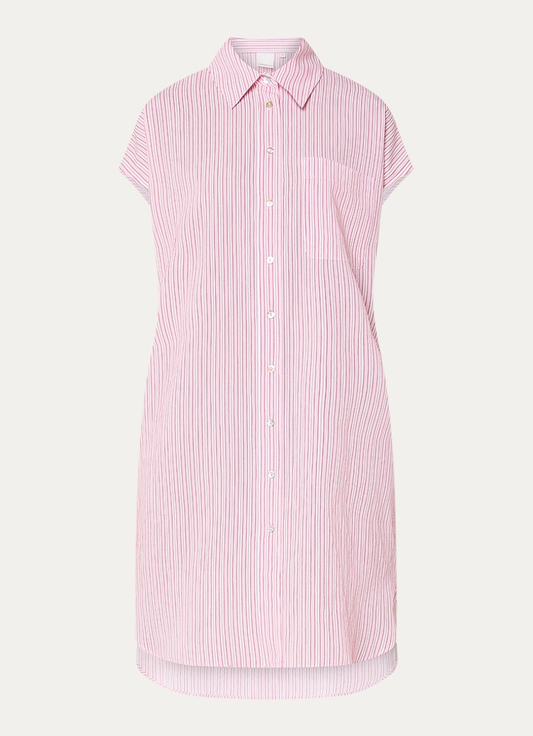 Josephine & Co Dames Bree midi blousejurk met streepprint in de kleur Roze