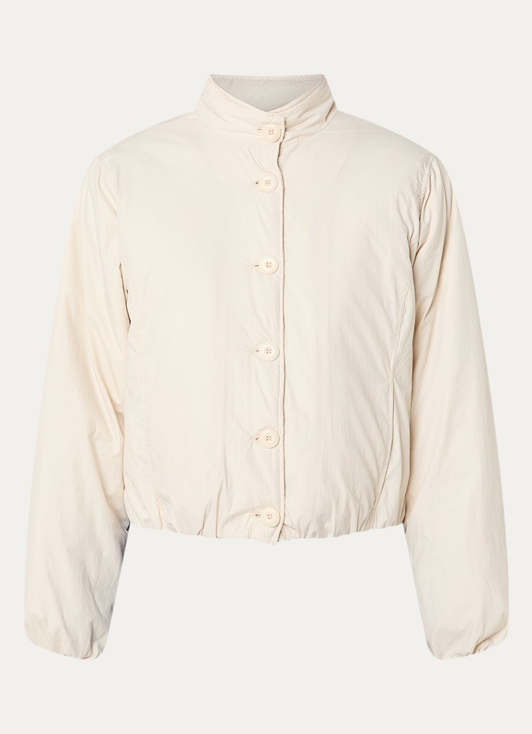 Josephine & Co Dames Bente gewatteerd cropped jack met steekzakken in de kleur Beige