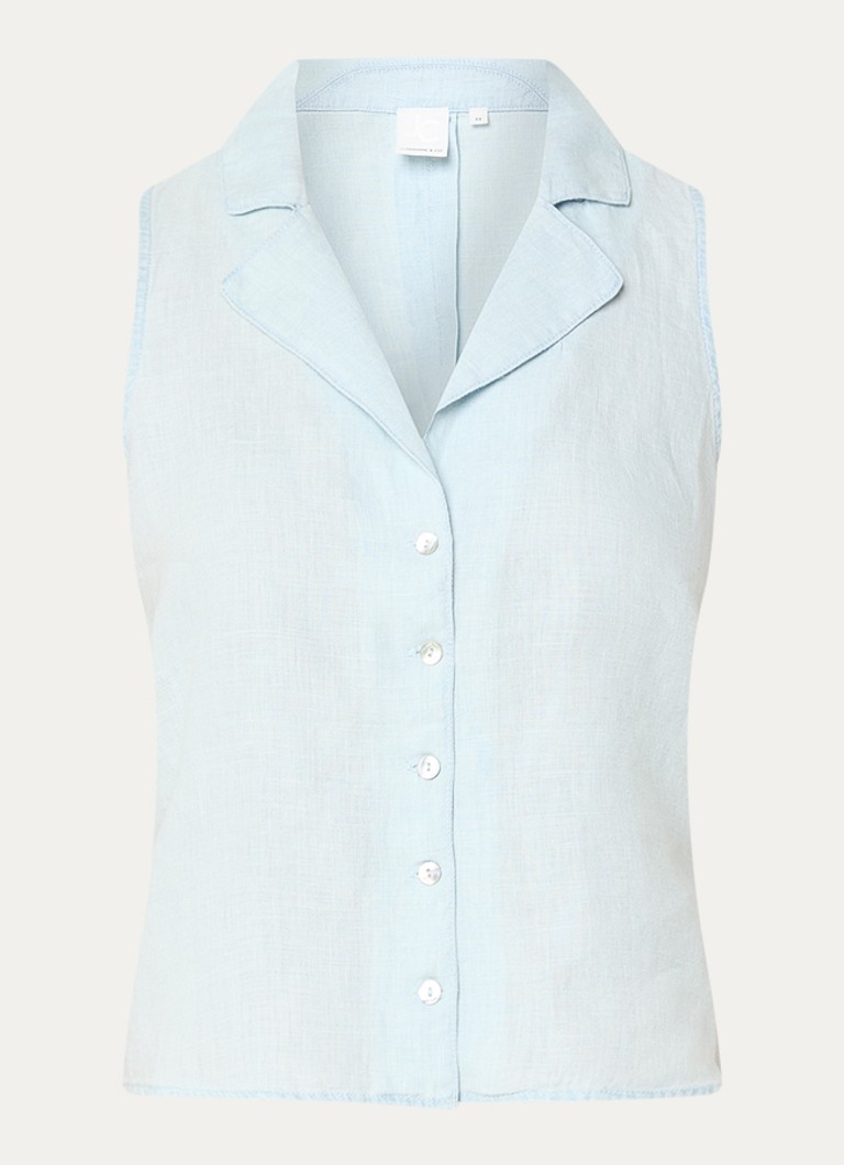 Josephine & Co Dames Bliss gilet van linnen in de kleur Lichtblauw
